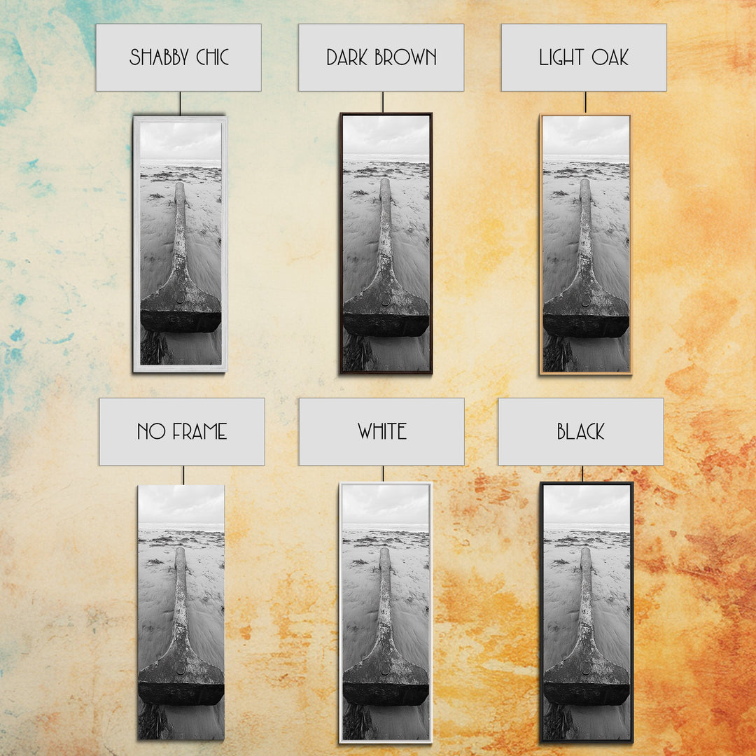 Anchor in Sand, Washed Shoreline, Ocean Metal, Canvas Print, Rustic Coastal Wall Art, Nautical Bedroom Print, Living Room Decor