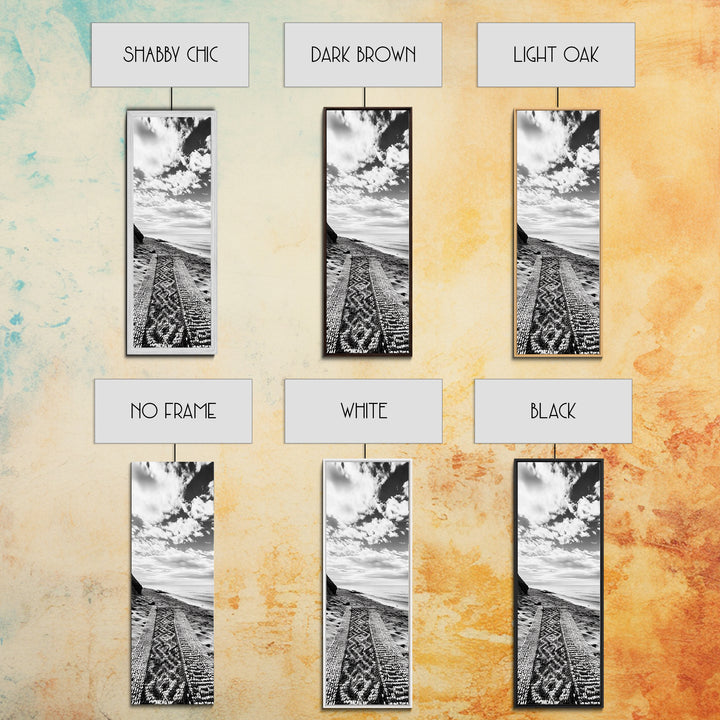 Beach Tapestry, Peaceful Shoreline, Boho Coastal, Framed Canvas Print, Yoga Room Wall Art, Neutral Beach Decor, Relaxing Home Vibe