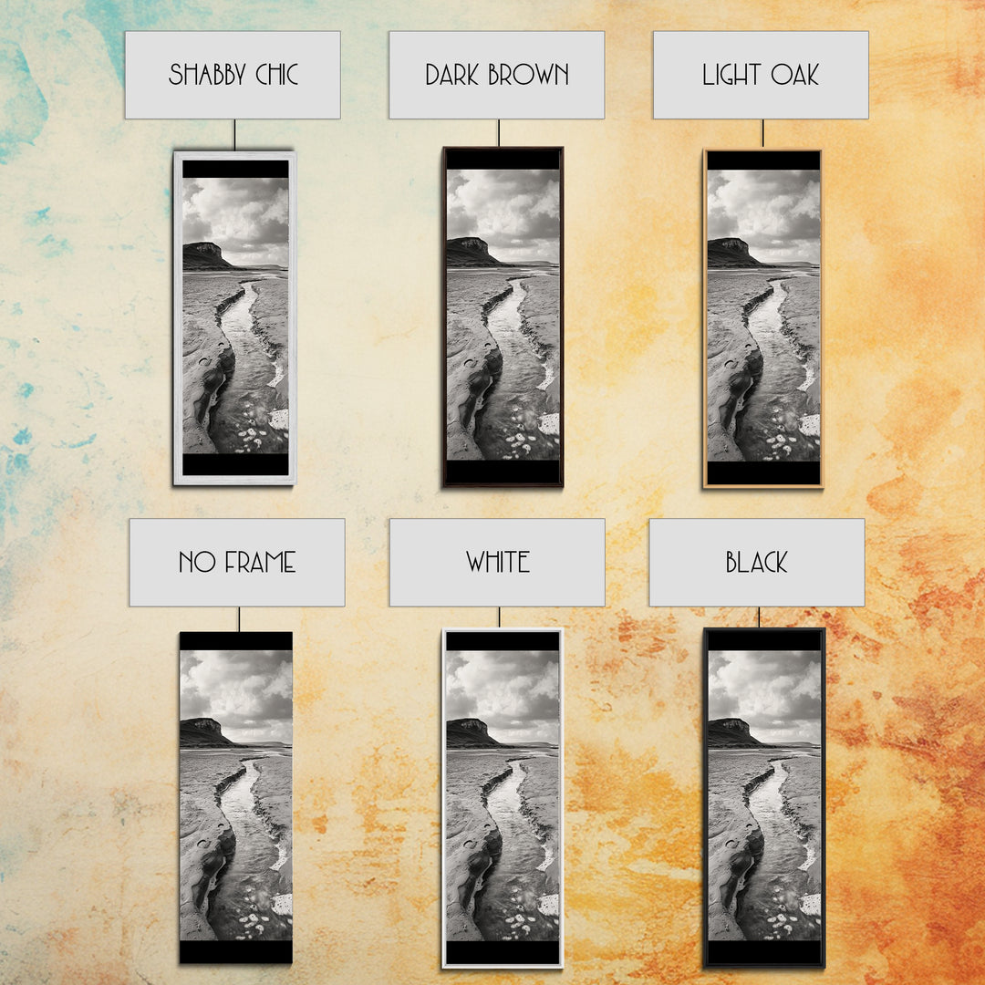 River Path Art, Coastal Landscape Decor, Nature Scene Wall Art, Minimalist Earth Tones, Framed Canvas Print, Beach House Vibe