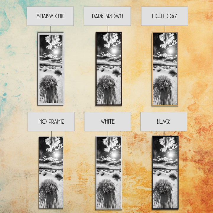 Desert Sun Shadows, Dune Landscape Art, Black White Wilderness, Framed Canvas Print, Boho Office Wall Art, Southwestern Minimal Style