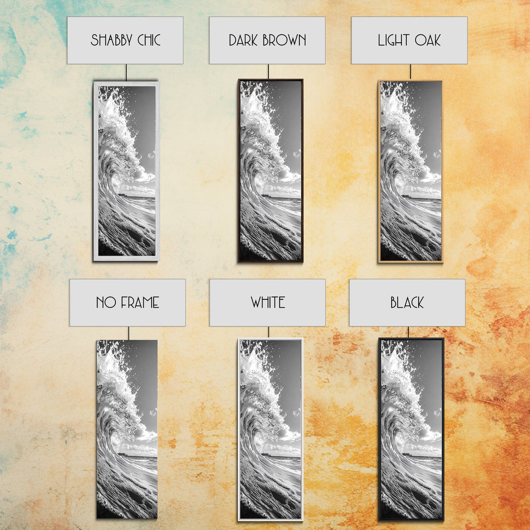 Curling Wave, Ocean Spray, Coastal Energy, Canvas Print, Surf Wall Art, Beach House Decor, Modern Minimalist Ocean Photography