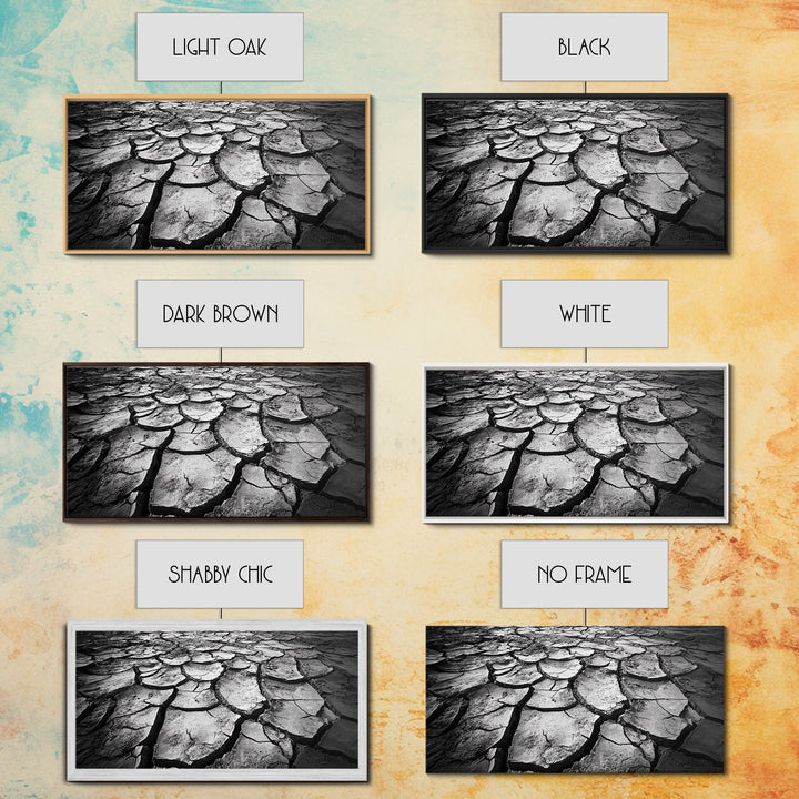 Cracked Earth Texture, Nature Closeup, Desert Minimalism, Earth Tone Art, Canvas Print, Rustic Home Decor, Fall Entryway Wall Art