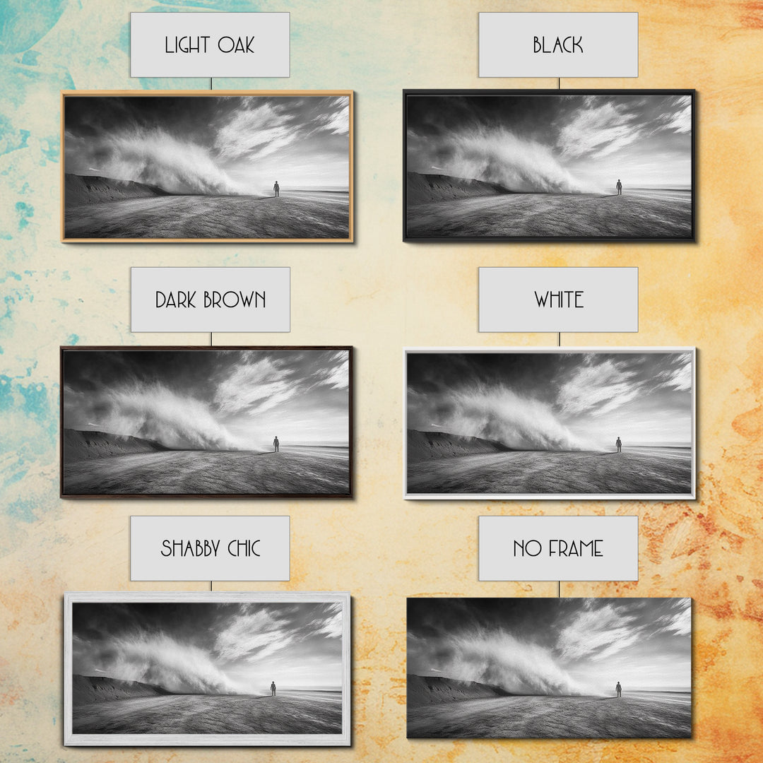 Desert Storm, Solitude Photography, Dramatic Landscape Art, Wind and Sand Scene, Canvas Print, Modern Living Room or Office Wall Art