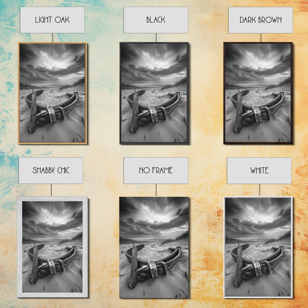 Coastal Relic, Rustic Sand Dunes, Weathered Wood, Canvas Print, Beach House Wall Art, Moody Ocean Decor, Fall Home Styling