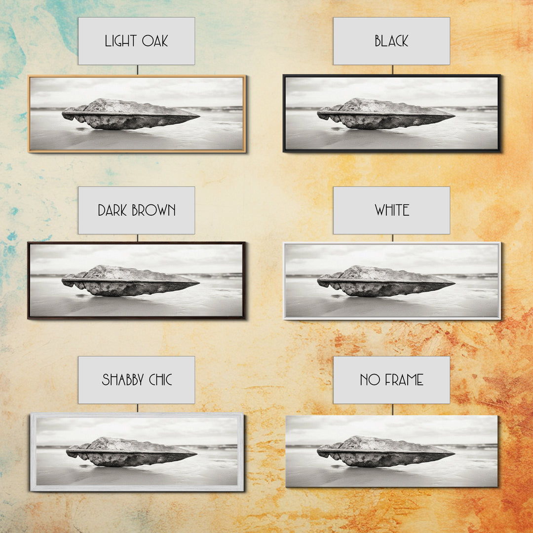 Beach Stone, Ancient Relic, Coastal Detail, Canvas Print, Minimalist art, Bathroom wall decor, Boho style, Neutral home aesthetic