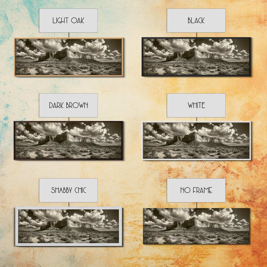 Desert Plateau, Cloudscape Drama, Western Landscape, Large Wall Art, Canvas Print, Rustic Home Decor, Minimalist Nature Art, Office Wall Decor