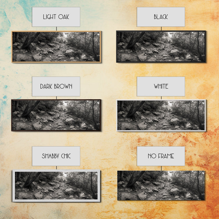 Rocky Path, Forest Trail, Autumn Mood, Canvas Print, Nature Photography, Rustic Entryway Decor, Woodland Art, Cabin Hallway Style