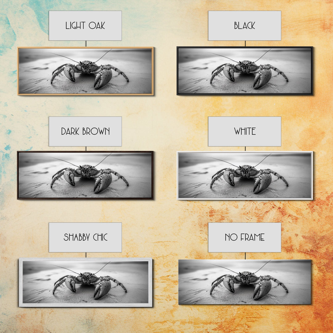 Crab Walk, Seaside Creature, Sandy Shore, Canvas Print, Coastal Nature Photography, Kids Room Ocean Decor, Minimalist Beach Art