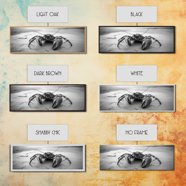 Crab Walk, Seaside Creature, Sandy Shore, Canvas Print, Coastal Nature Photography, Kids Room Ocean Decor, Minimalist Beach Art