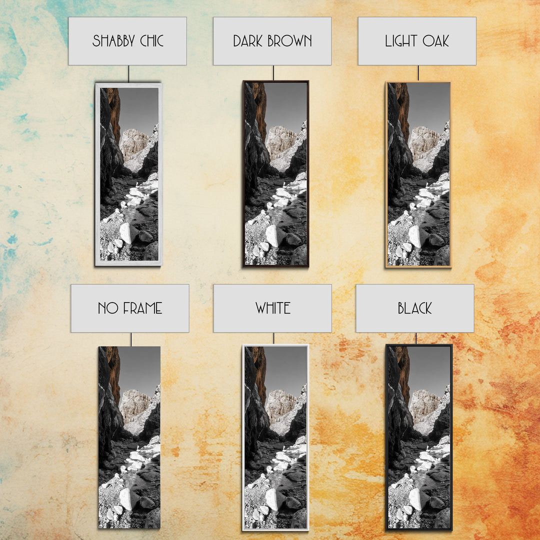 Rocky Canyon View, Earthy Nature Photography, Wilderness Art, Canvas Print, Hiking Trail Decor, Neutral Tones Wall Art, Rustic Living Room Art