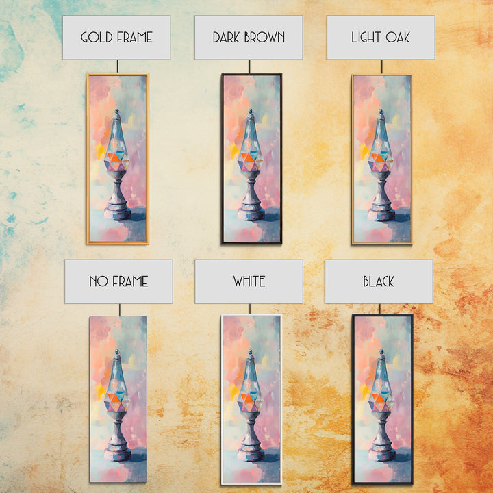Colorful Crystal Prism Lamp Wall Art, Abstract Glass Still Life Canvas Print, Dopamine Decor, Modern Eclectic Living Room Art