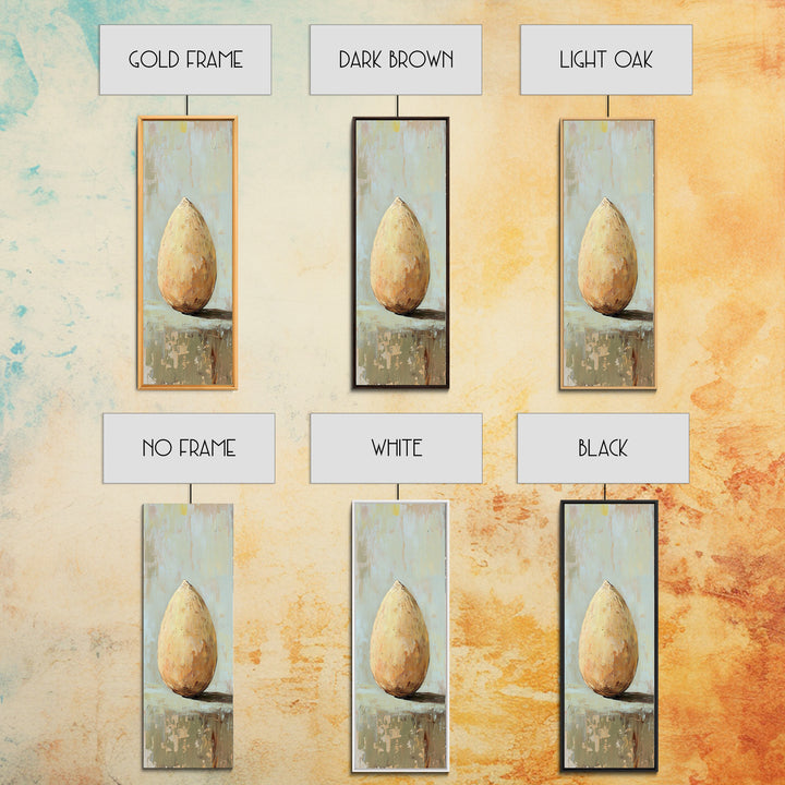 Textured Golden Pear Still Life Wall Art, Neutral Rustic Canvas Print For Kitchen Decor, Farmhouse Home Decor, Gift For Her