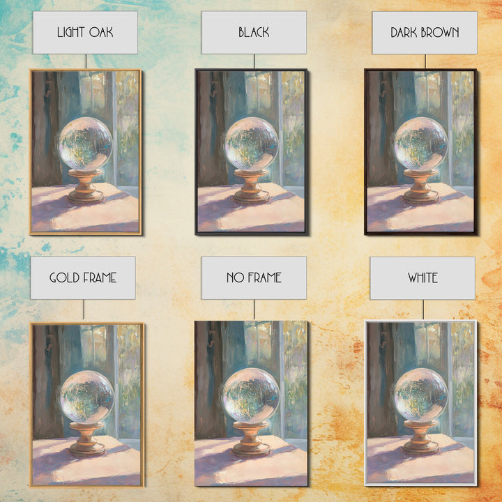 Crystal Ball In Sunlit Window Canvas Print, Mystical Wall Art, Celestial Decor, Spiritual Home Decor, Unique Gift For Her