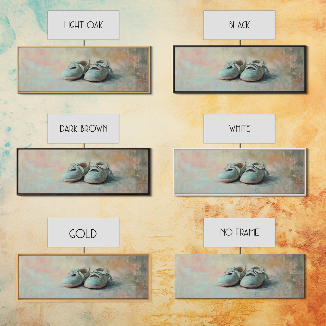 Soft Blue Baby Shoes Wall Art, Pastel Nursery Decor, Baby Room Wall Decor, New Mom Gift, Dreamy Neutral Bedroom Art Print