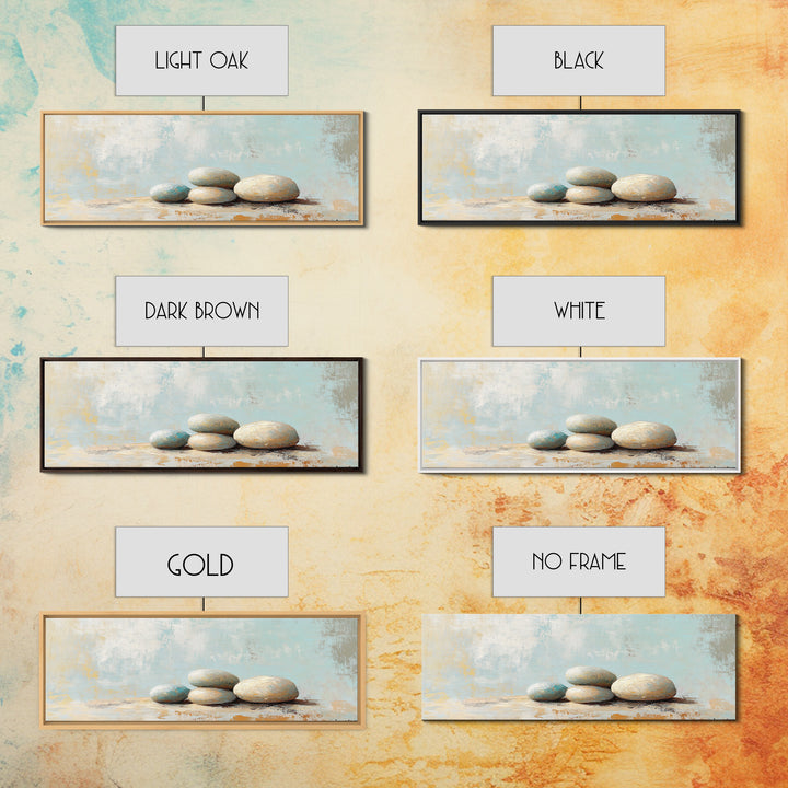 Stacked Smooth Stones Wall Art, Zen Spa Decor Print, Minimalist Bathroom Wall Decor, Calming Neutral Art, Meditation Room Decor