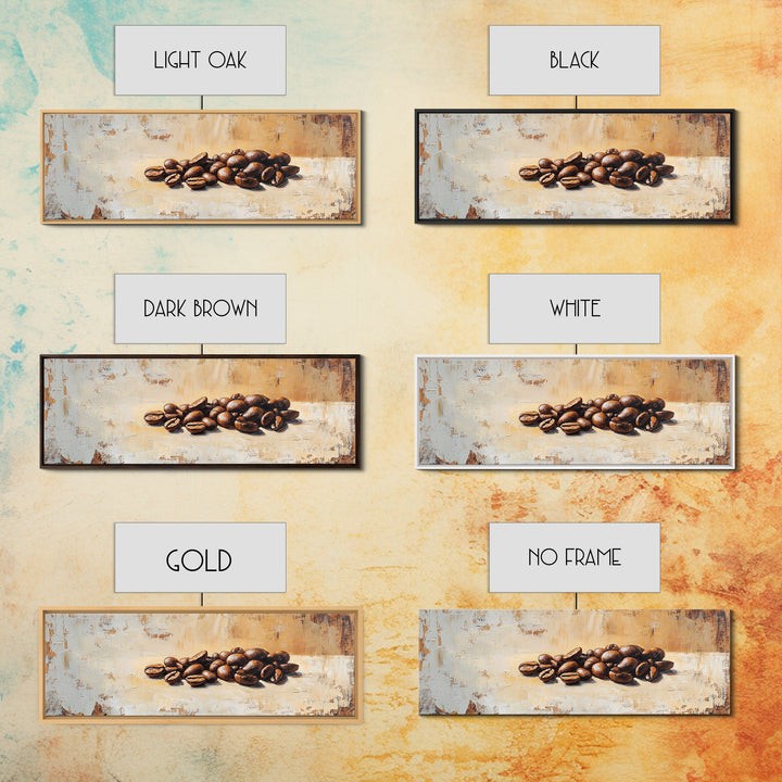 Roasted Coffee Beans Still Life Canvas Print, Coffee Bar Wall Art, Kitchen Decor, Rustic Home Decor, Gift For Coffee Lover