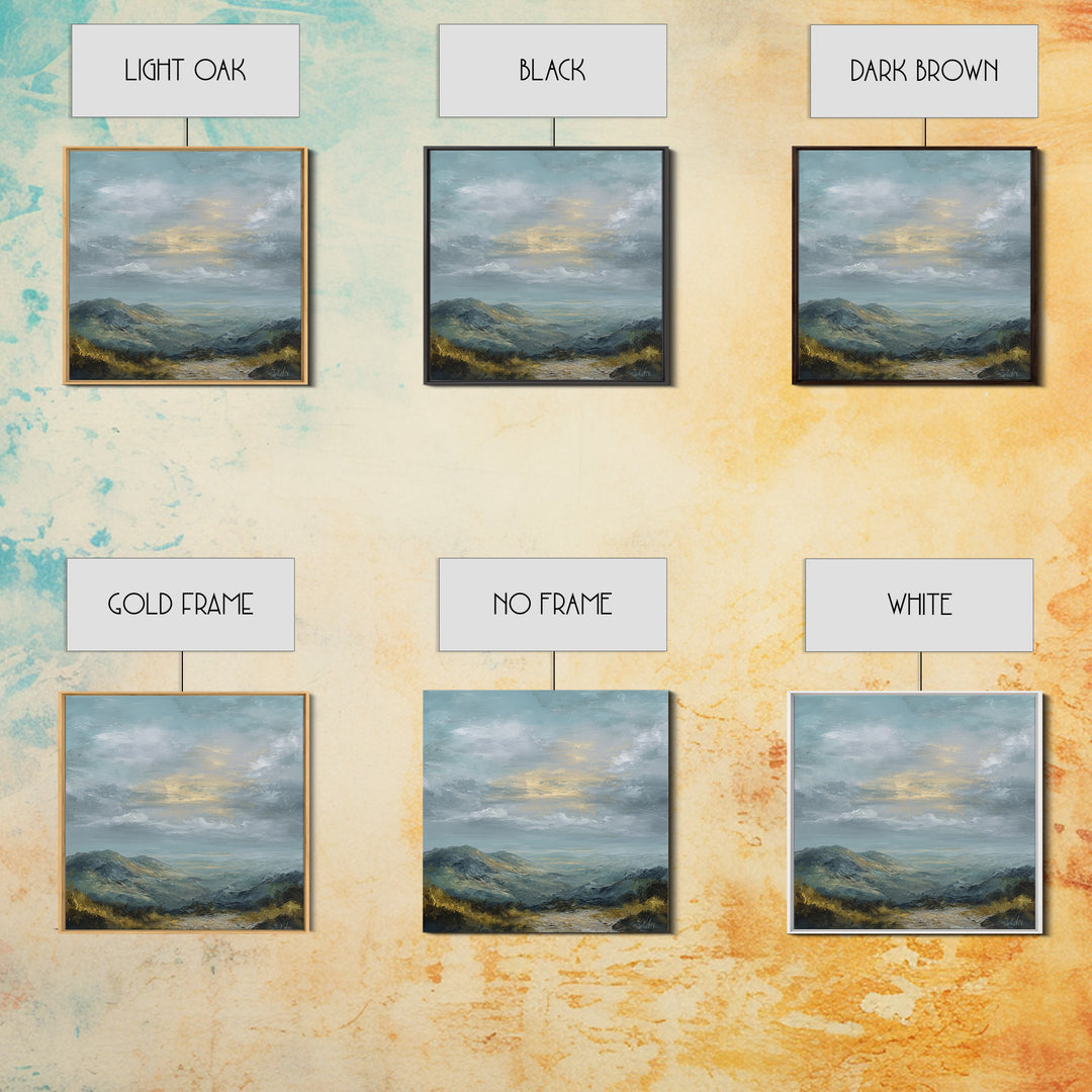 Soft Romantic Landscape Canvas Print, Above Bed Art, Living Room Wall Art, Bedroom Decor, Fine Art, Serenity, Luxury Decor, ABA-1x1-17
