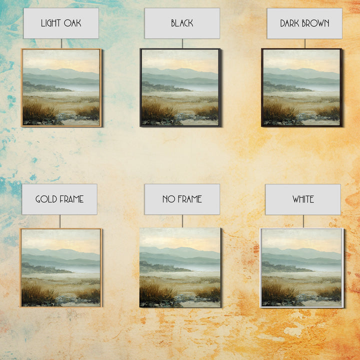 Panoramic Misty Mountain Landscape Canvas Print, Above Bed Art, Wall Art, Bedroom Decor, Fine Art, Serenity, Digital Print, ABA-1x1-97