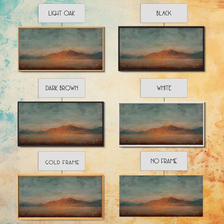 Dreamy Desert Sunset Framed Canvas Print, Above Bed Art, Printable Art, Bedroom Decor, Fine Art, Serenity, Bedroom Wall Art, ABA-2x1-99