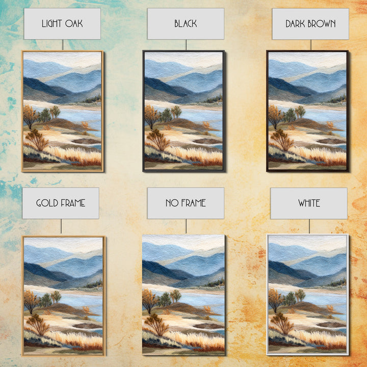 Soft Romantic Landscape Framed Canvas Print, Above Bed Art, Wall Art, Bedroom Decor, Oil Painting, Serenity, Digital Print, ABA-2x3-1