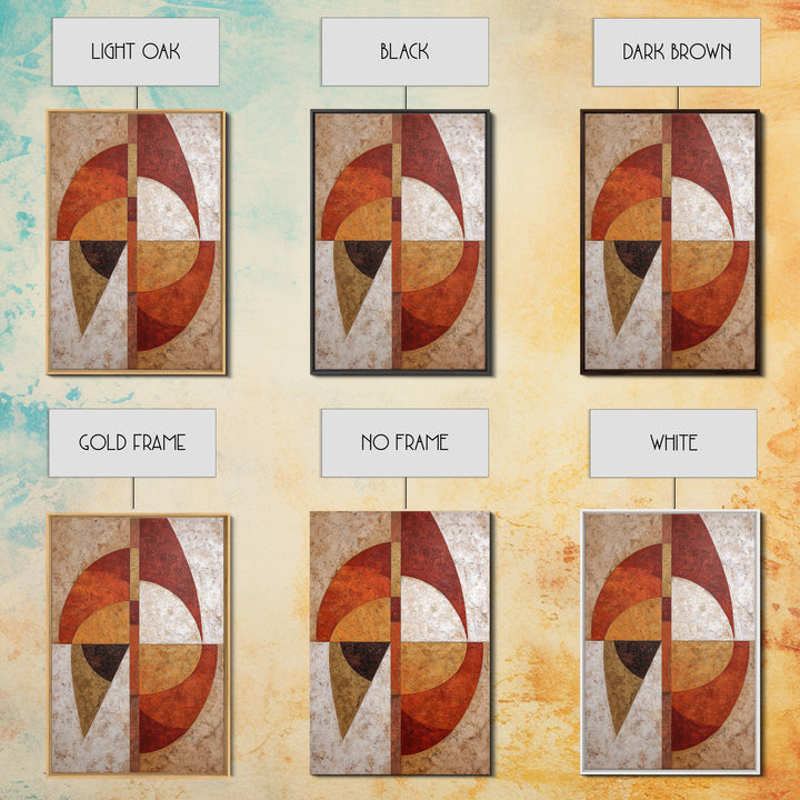Abstract Sunrise Geometry Framed Canvas Print, Above Bed Art, Art Print, Bedroom Decor, Abstract Art, Serenity, Dorm Decor, ABA-2x3-100