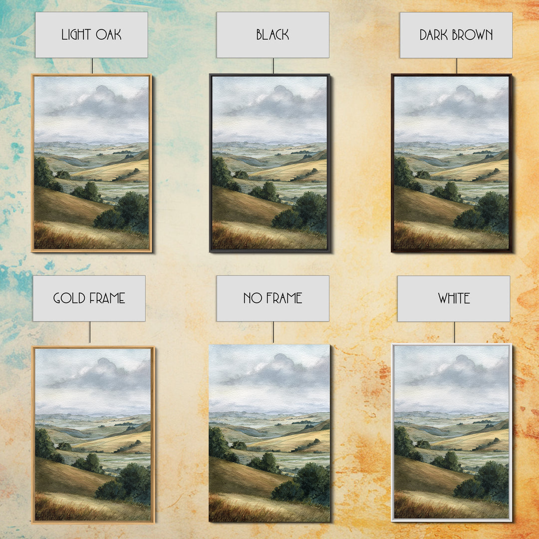 Soft Romantic Landscape Framed Canvas Print, Above Bed Art, Textured Wall Art, Bedroom Decor, Fine Art, Serenity, Western Decor, ABA-2x3-73