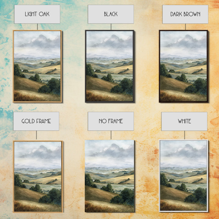 Soft Romantic Landscape Framed Canvas Print, Above Bed Art, Textured Wall Art, Bedroom Decor, Fine Art, Serenity, Western Decor, ABA-2x3-73