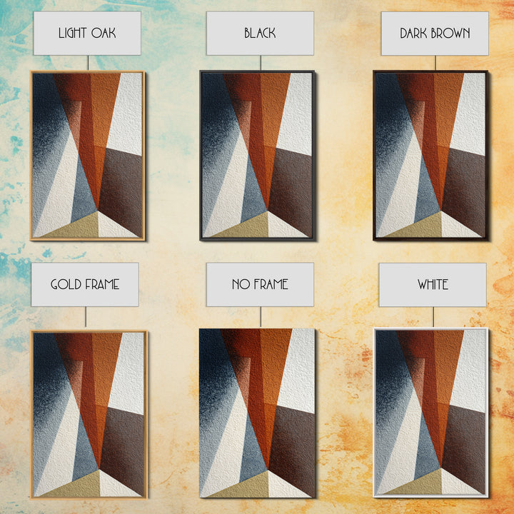 Abstract Sunrise Geometry Framed Canvas Print, Above Bed Art, Living Room Decor, Bedroom Decor, Abstract Art, Serenity, ABA-2x3-76