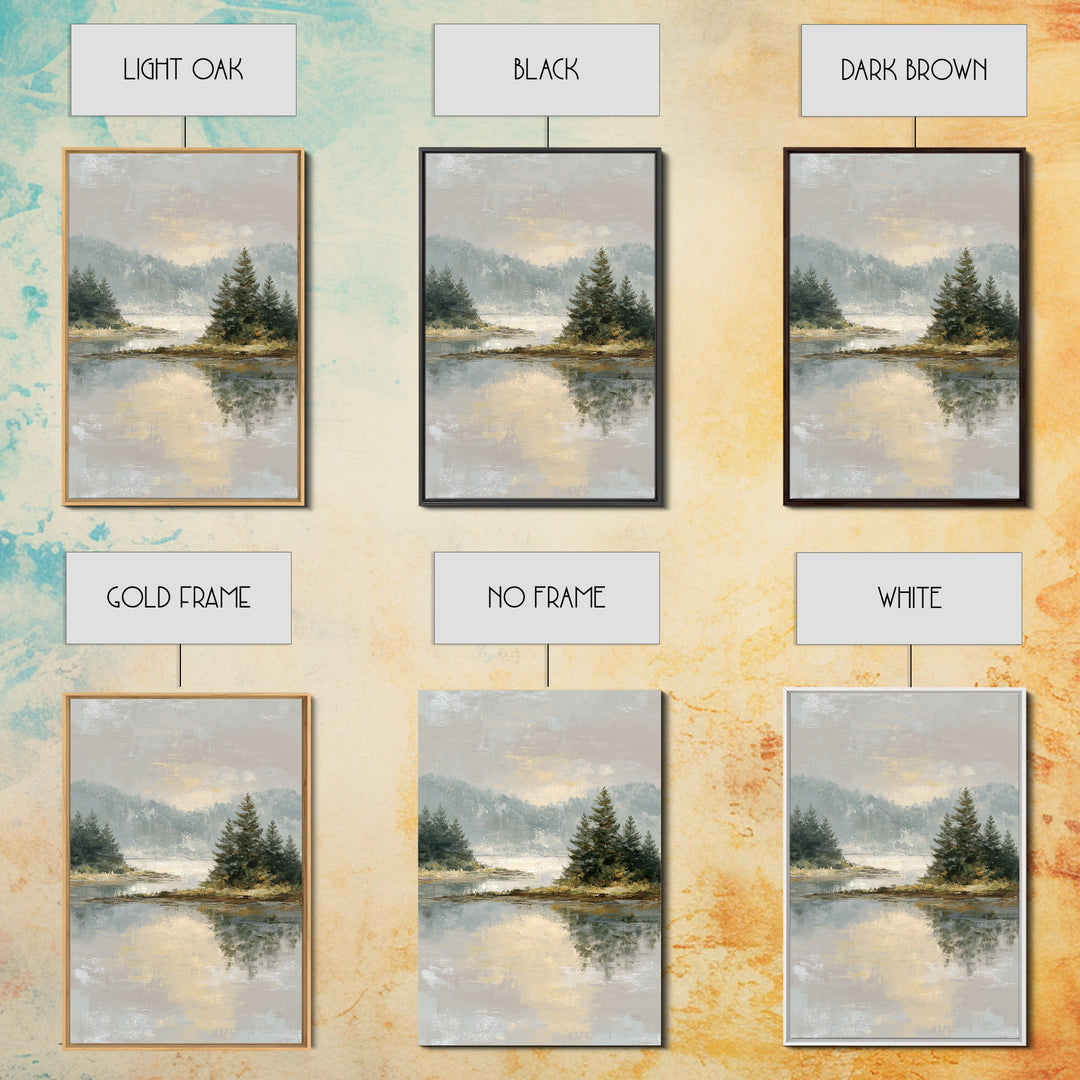 Calming Lake Reflection Canvas Print, Above Bed Art, Whimsical Decor, Bedroom Decor, Fine Art, Serenity, Bedroom Wall Decor, ABA-2x3-91