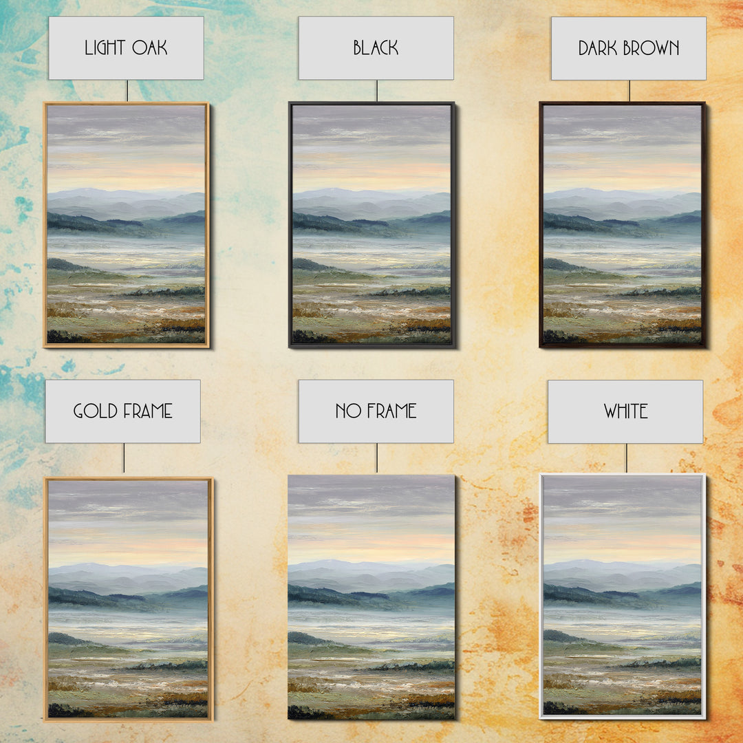 Soft Romantic Landscape Framed Canvas Print, Above Bed Art, Textured Wall Art, Bedroom Decor, Fine Art, Serenity, Western Decor, ABA-2x3-97