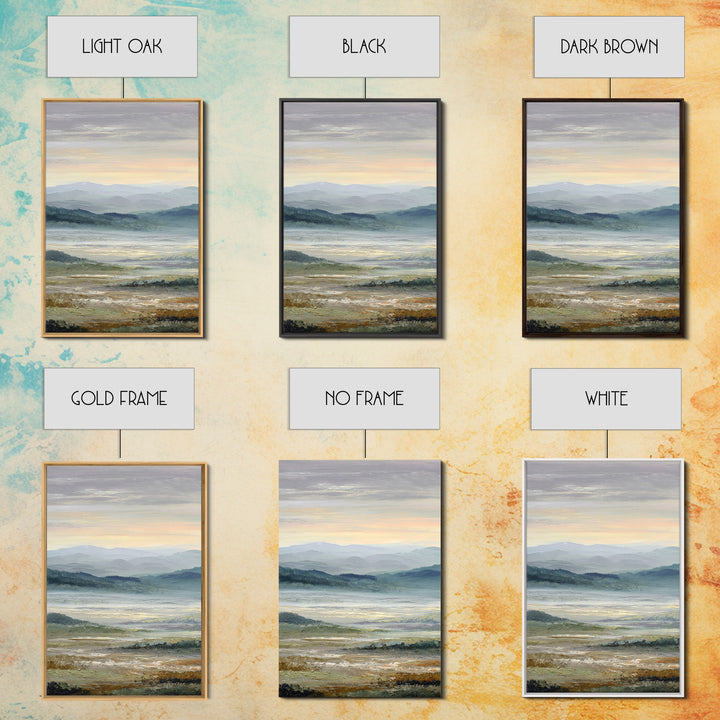 Soft Romantic Landscape Framed Canvas Print, Above Bed Art, Textured Wall Art, Bedroom Decor, Fine Art, Serenity, Western Decor, ABA-2x3-97