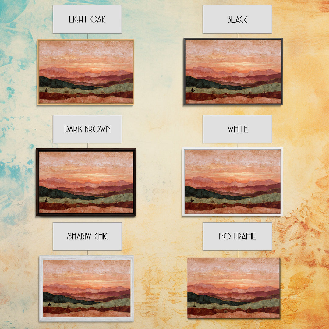 Dreamy Desert Sunset Canvas Print, Above Bed Art, Sage Green Wall Art, Bedroom Decor, Fine Art, Serenity, Modern Decor, ABA-3x2-11