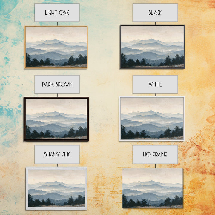 Panoramic Misty Mountain Landscape Canvas Print, Above Bed Art, Living Room Wall Art, Bedroom Decor, Fine Art, Serenity, ABA-3x2-53