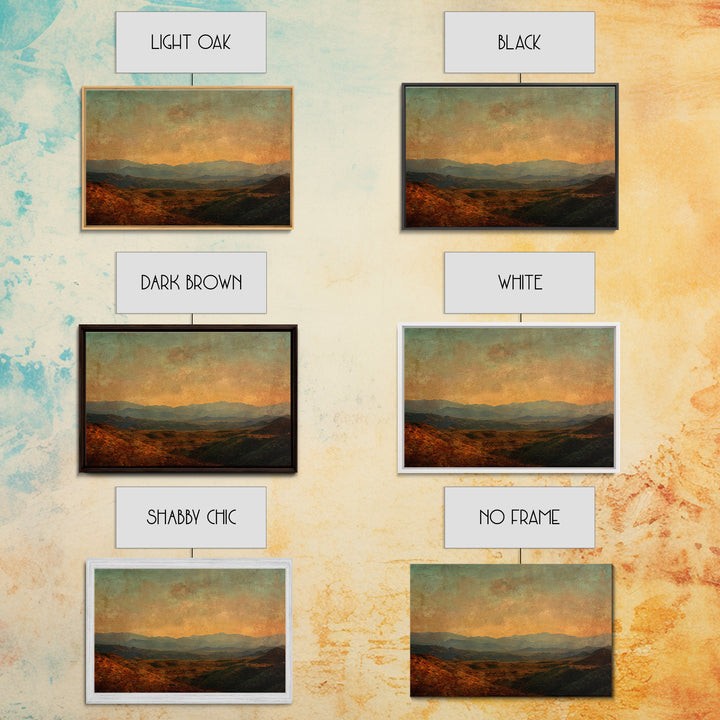 Dreamy Desert Sunset Framed Canvas Print, Above Bed Art, Art Print, Bedroom Decor, Fine Art, Serenity, Dorm Decor, ABA-3x2-59