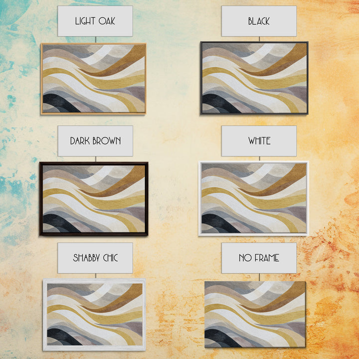 Warm Taupe Abstract Waves Canvas Print, Above Bed Art, Textured Painting, Bedroom Decor, Abstract Art, Serenity, Original Art, ABA-3x2-67