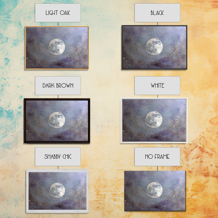 Subtle Celestial Scene Canvas Print, Above Bed Art, 3 Piece Wall Art, Bedroom Decor, Oil Painting, Serenity, Textured Painting, ABA-3x2-89