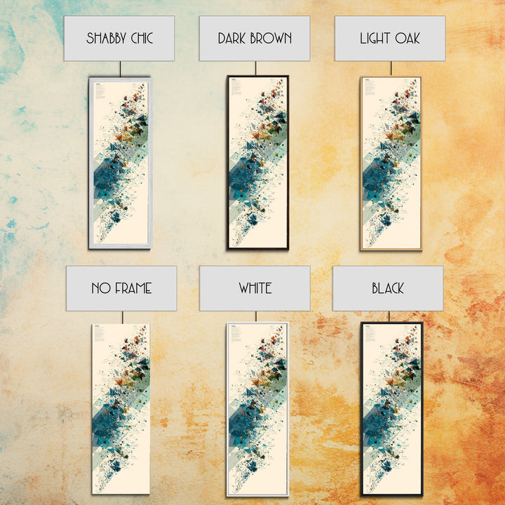 Teal Gold Abstract Shards Wall Art, Modern Geometric African Inspired Canvas Decor, Minimalist Office Art, Unique Home Decor