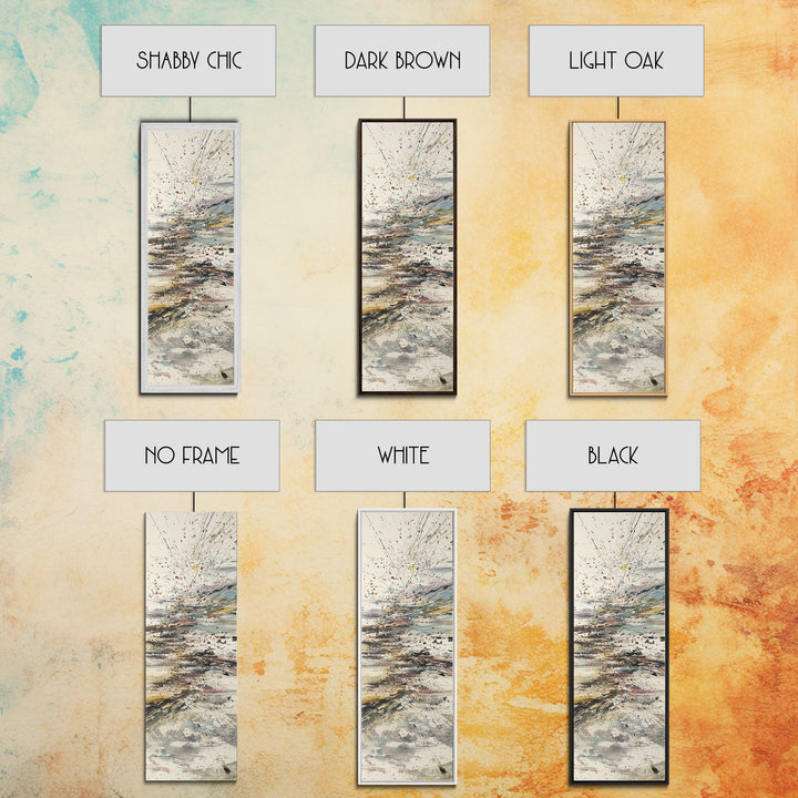Explosive Coastal Sky Abstract Canvas Print, Modern Seascape Wall Decor, Dreamy Neutral Large Statement Art For Home Office Decor