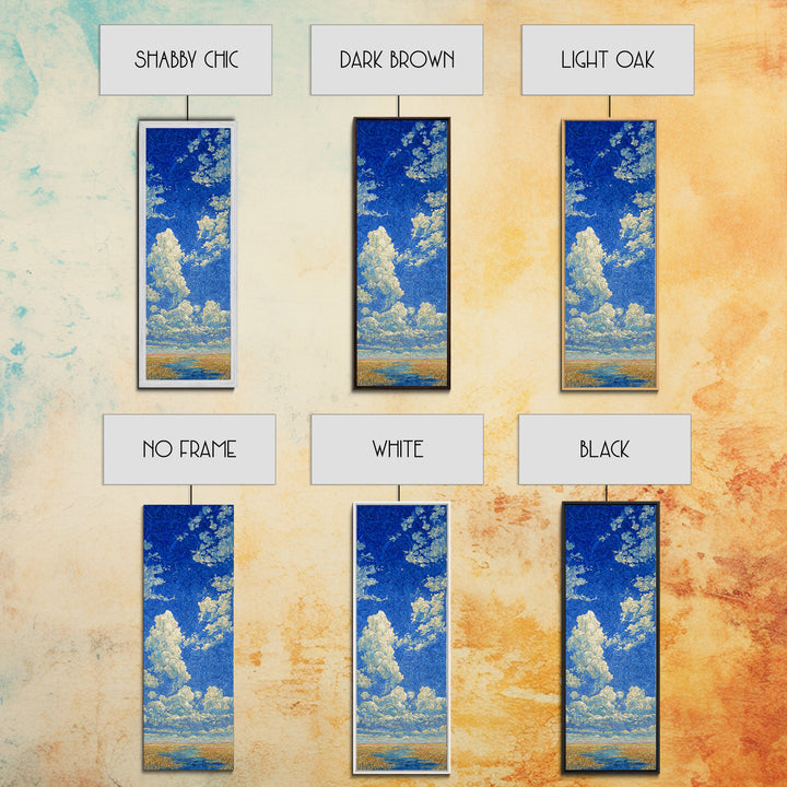 Swirling Blue Cloudscape Canvas Print, African Landscape Art, Dreamy Wall Art, Bohemian Decor For Living Room And Bedroom