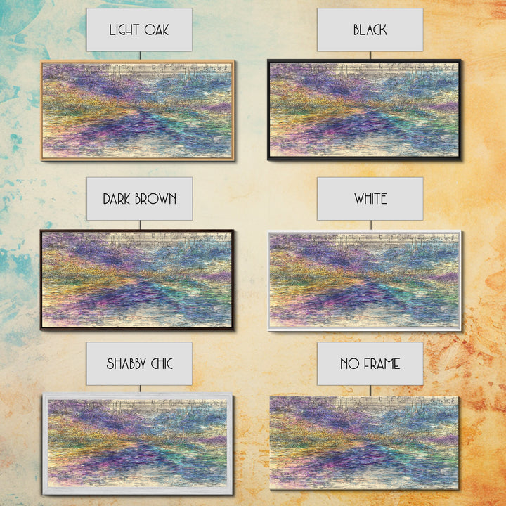 Pastel Abstract River Landscape Wall Art, Modern African Inspired Canvas Print, Dreamy Large Decor Art For Living Room Decor