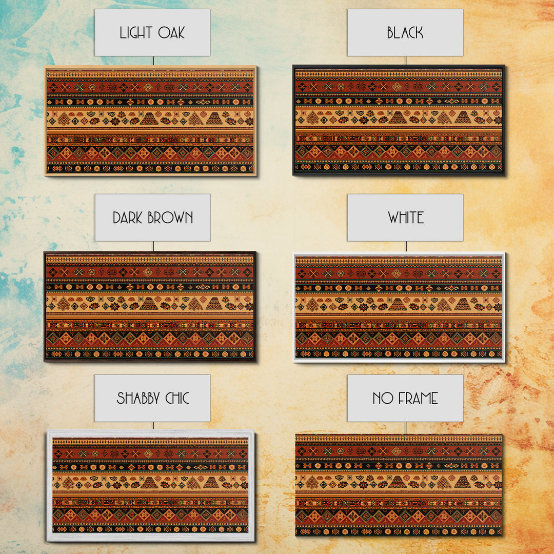 Traditional African Stripe Textile Wall Art, Ankara Pattern Print, Tribal Wall Decor, Warm Cultural Home Decor For Living Room