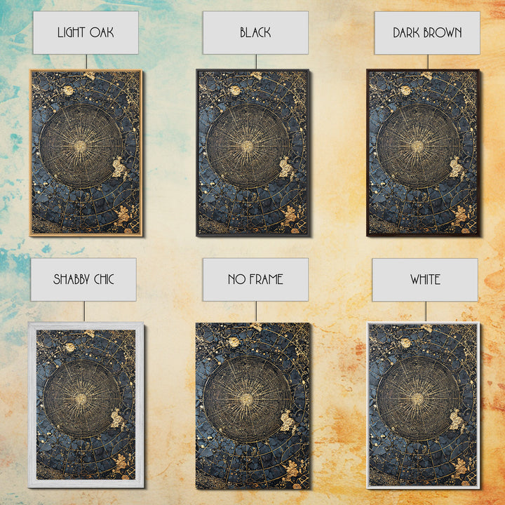 Black And Gold Celestial Mandala Wall Art, Luxury Canvas Art, Geometric Spiritual Decor, Elegant Home Art Statement Piece