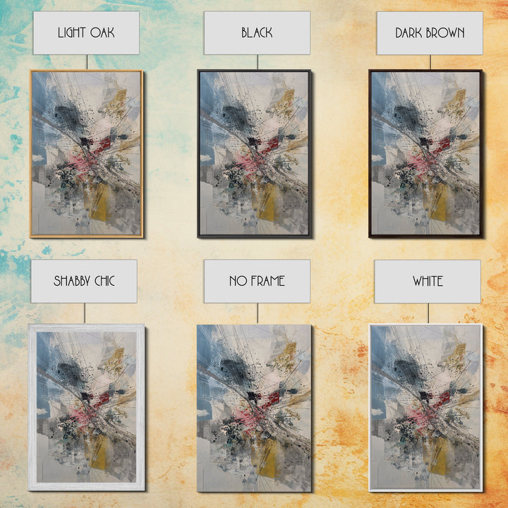 Dynamic Urban Network Abstraction Canvas Print, Abstract Wall Art, Modern Office Decor, Contemporary Blue Beige Home Decor