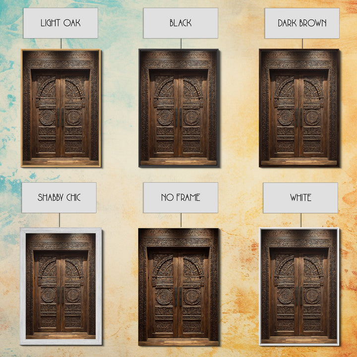 Dark Ornate African Wooden Door Wall Art, African Home Decor, Cultural Wall Decor, Rustic Decor, Statement Wall Piece, Carved Wood