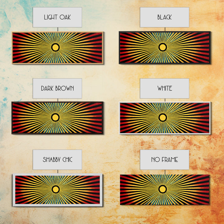 Radiant African Sunburst Abstract Wall Art, Colorful African Art Decor, Tribal Patterns, Modern Afrocentric Canvas Print