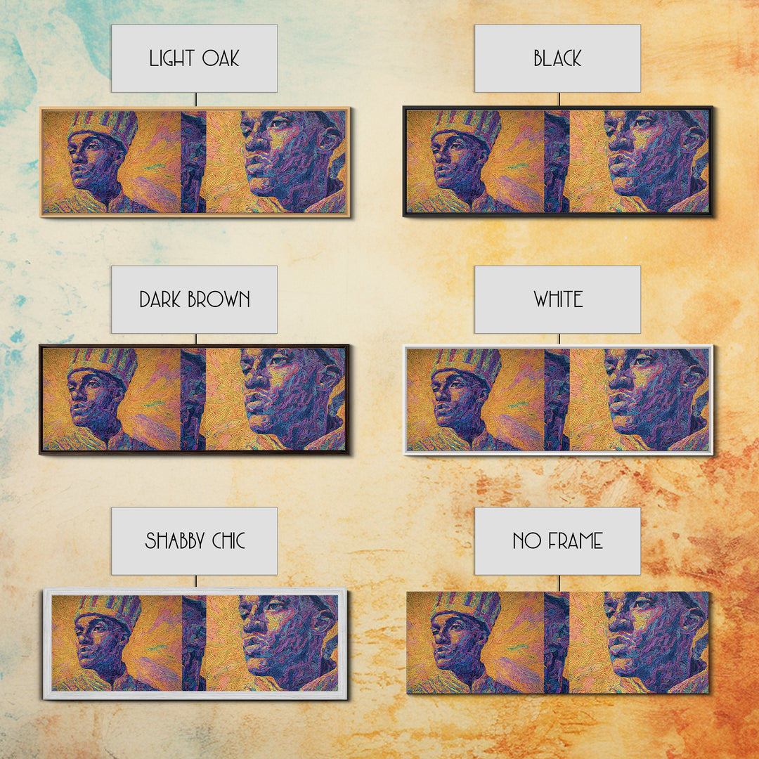 Textured African King And Warrior Portrait Wall Art, Afrocentric Black History Decor, Pan African Artwork, Cultural Gift