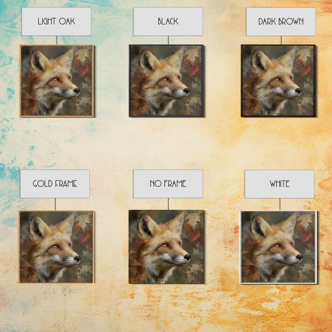 Dignified Fox Portrait Canvas Print, Animal Art, Wall Art, Living Room Decor, Fine Art, Creature, Nursery Decor, Art Deco, ANI-1x1-97