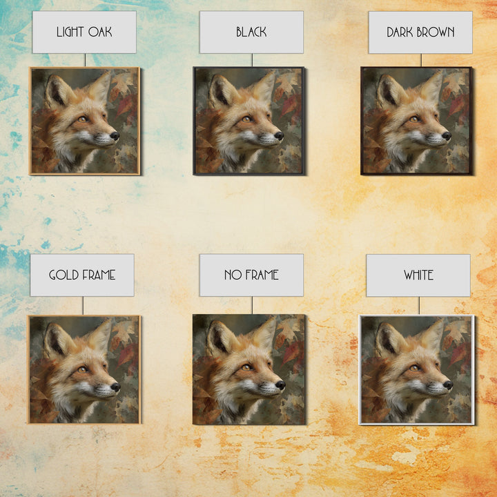 Dignified Fox Portrait Canvas Print, Animal Art, Wall Art, Living Room Decor, Fine Art, Creature, Nursery Decor, Art Deco, ANI-1x1-97