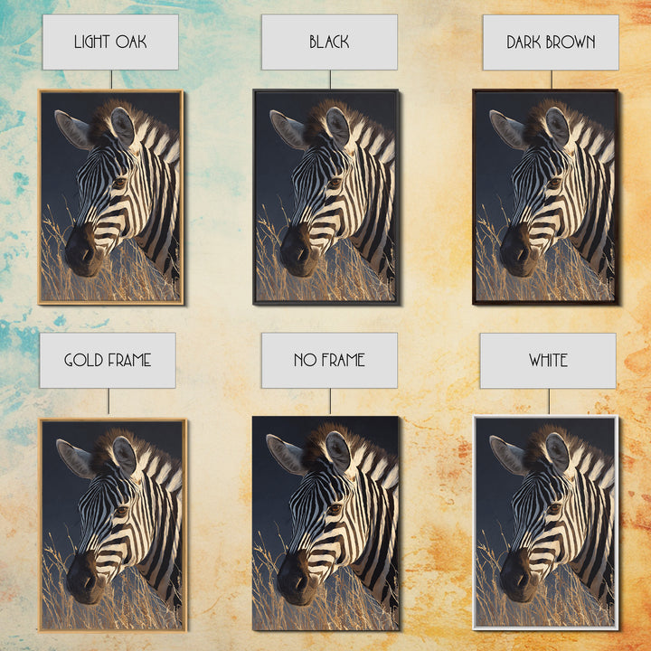 Zebra Portrait with Bold Graphic Stripe Pattern Canvas Print, Animal Art, Print, Living Room Decor, Fine Art, Creature, ANI-2x3-49