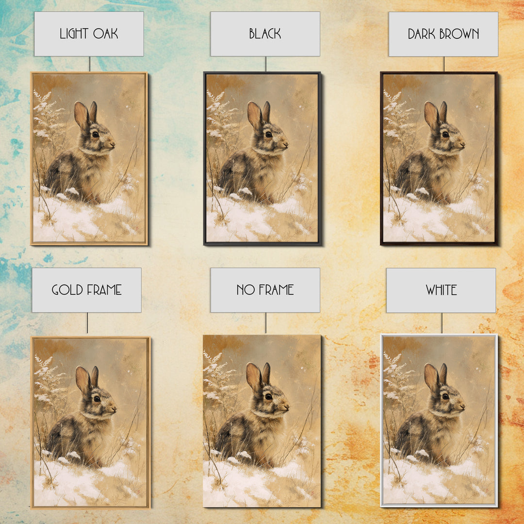 Curious Rabbit in a Soft Watercolor Meadow Canvas Print, Animal Art, Printable Wall Art, Living Room Decor, Fine Art, Creature, ANI-2x3-61